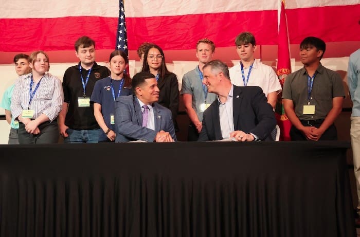 OCSD and Space Florida Handshake